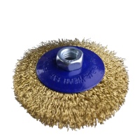 Щетка для УШМ чашечная 100 мм, 4", волнистая, латунированная, "MAXIMUM" MX 17870